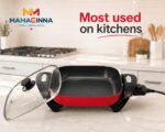 Electric Skillet - Red - Image 3