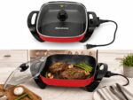 Electric Skillet - Red - Image 4
