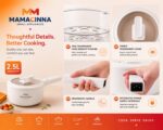 Non-Stick Ceramic Electric Hot Pot with Glass Lid 2.5L - Image 4