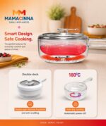 Non-Stick Ceramic Electric Hot Pot with Glass Lid 1.5L - Image 4